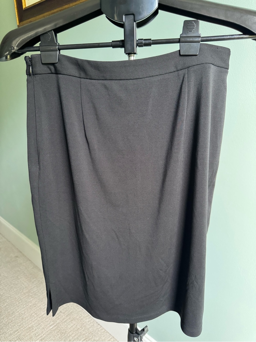 Vintage Y2K Ann Taylor Black Pencil Skirt - Size 6 Minimalist Office Siren